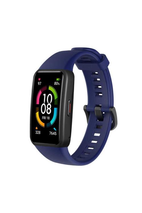 Huawei Band 6 Uyumlu Krd-47 Uyumlu Zore Kordon-Lacivert