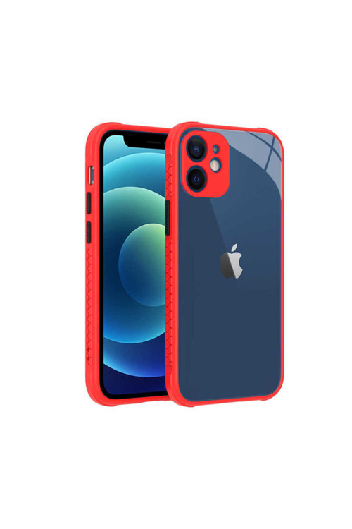 İphone 12 Mini Uyumlu Kaff Kılıf-Kırmızı