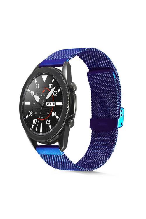 Huawei Gt2 46Mm Uyumlu Krd-45 22Mm Metal Zore Kordon-Mavi