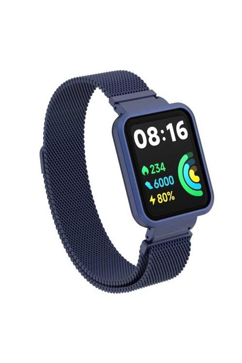 Xiaomi Redmi Watch 2 Lite Uyumlu Krd-58 Metal Zore Kordon-Lacivert