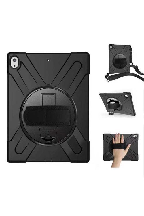 İpad Pro 12.9 2018 (3.Nesil) - Uyumlu Uyumlu Zore Defender Tablet Silikon-Siyah