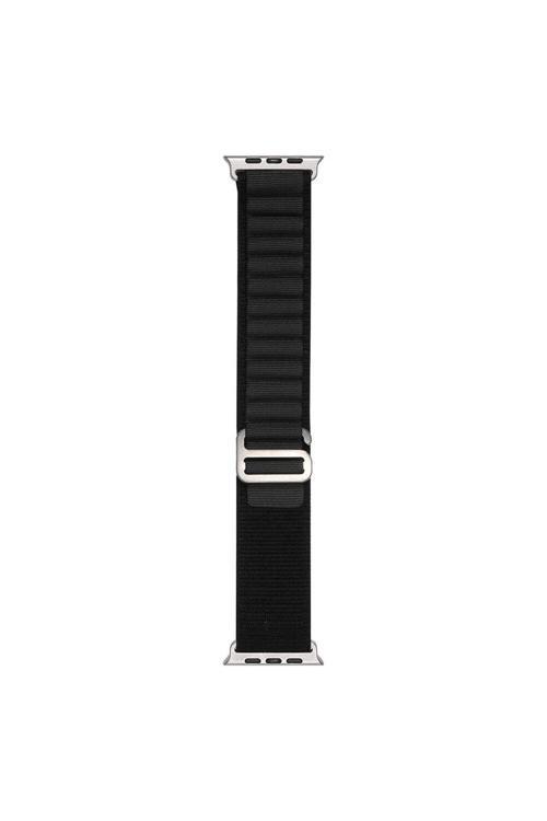 Watch 42Mm Pat Band-74 Hasır Kordon-Siyah-Gri