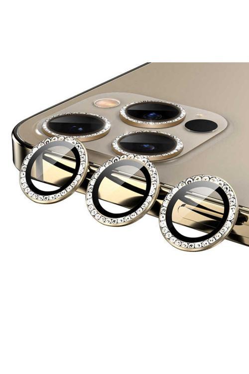 İphone 11 Pro Uyumlu Zore Cl-06 Kamera Koruyucu-Gold