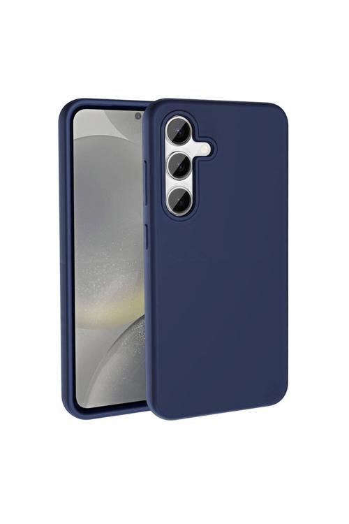 Galaxy S24 Kılıf Magsafe Şarj Özellikli Sıvı Teknolojili Silinebilir Sert Zore Kivi Kapak-Lacivert