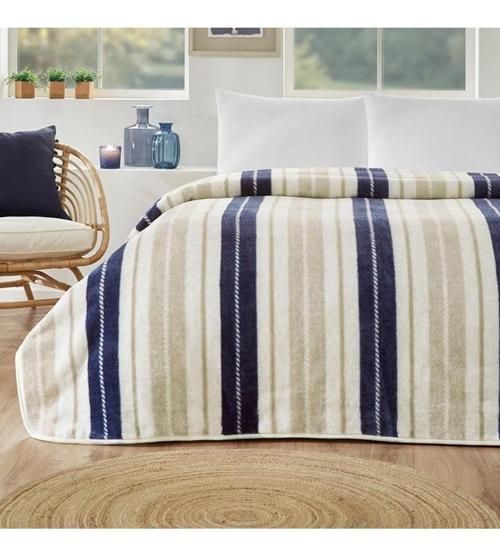 Prime Tek Kişilik Battaniye (155x215)-Marine Line Bej