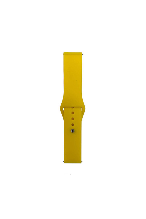 Gear S2 Band Serisi 20Mm Klasik Kordon Silikon Strap Kayış-Sarı