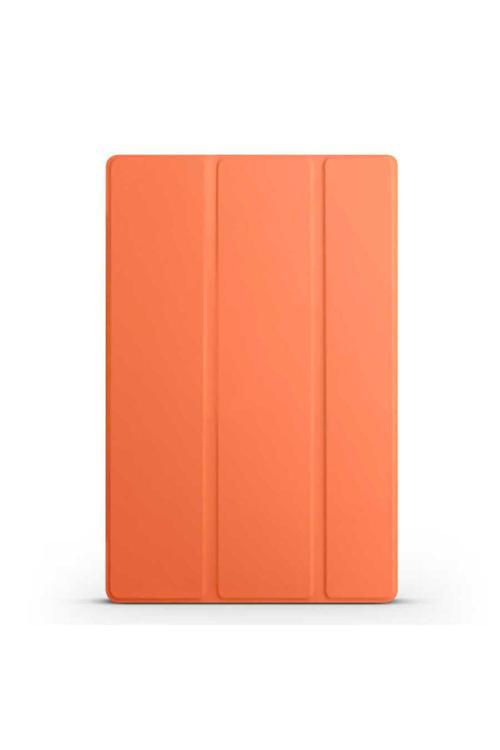 Galaxy Tab A8 10.5 Sm-X200 (2021)  Uyumlu Zore Smart Cover Standlı 1-1 Kılıf-Turuncu