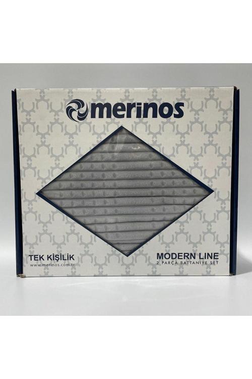 Modern Line Tek Kişilik 2 Parça Battaniye Seti - Gri