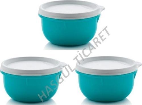 MİNİ KAP 3'LÜ 250 ML TURKUAZ MİNİ MİKSİM BUZDOLABI SAKLAMA
