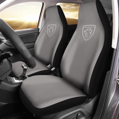 Peugeot 208 Araca Özel Oto Koltuk Kılıfı PRO - Gri Yeni Logolu