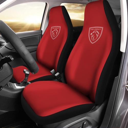 Peugeot 301 Araca Özel Oto Koltuk Kılıfı PRO - Kırmızı Yeni Logolu