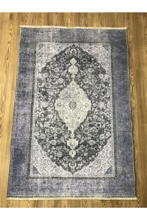 Siyah Gri Klasik Desen Kilim