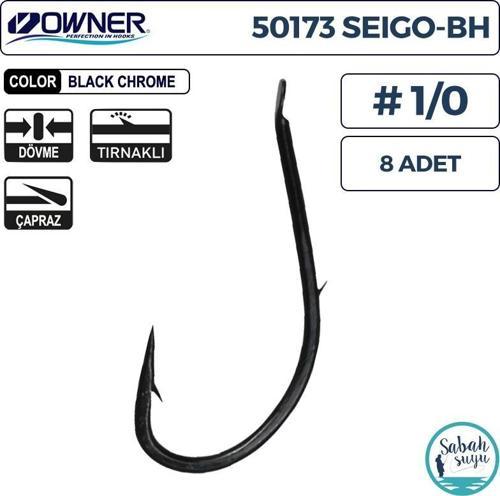 50173 Seigo BH Tırnaklı Çapraz İğne Siyah #1/0 (8 Adet)