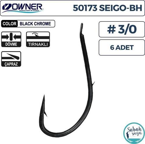 50173 Seigo BH Tırnaklı Çapraz İğne Siyah #3/0 (6 Adet)