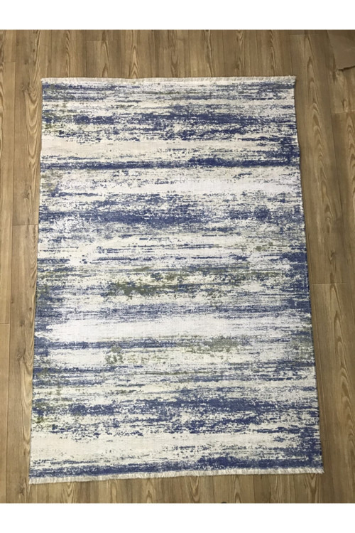 Modern Desen Kilim Lacivert