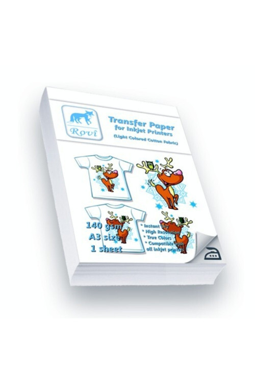Transfer Kağıdı (Açık Renk Pamuklu Kumaş) 140 Gsm - 1Yp - A3