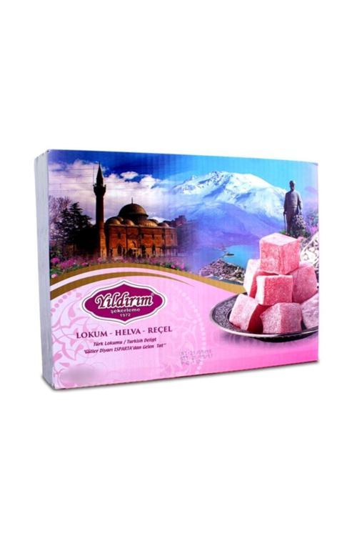 Gül Yapraklı Küp Gül Lokumu 750 Gr - Isparta