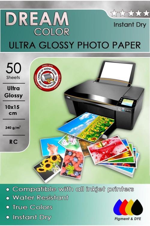 Epson L3250 L1250 L3210 L3211 L3251 Fotoğraf Kağıdı Parlak, 10X15, 50Yp, 240Gr