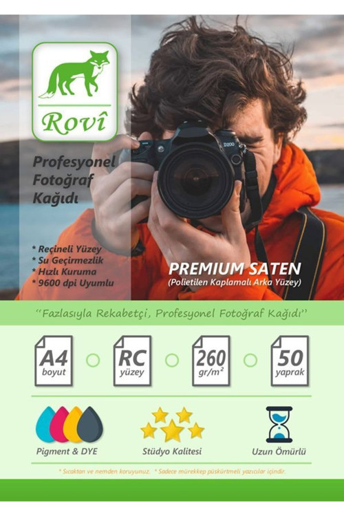 Canon Epson Hp Için Rapunzel Satin Fotoğraf Kağıdı 260Gsm 50Yp A4