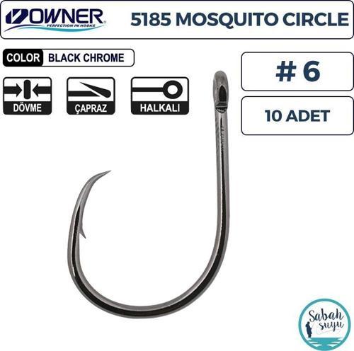 5185 Mosquito Circle Delikli İğne #6 (10 Adet) Siyah