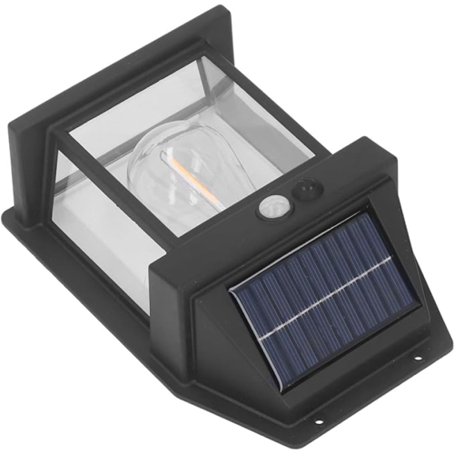 Güneş Enerjili Bahçe Aydınlatması Aplik Dekor Solar Ve Sensörlü Bahçe Balkon ve Garaj Lambası