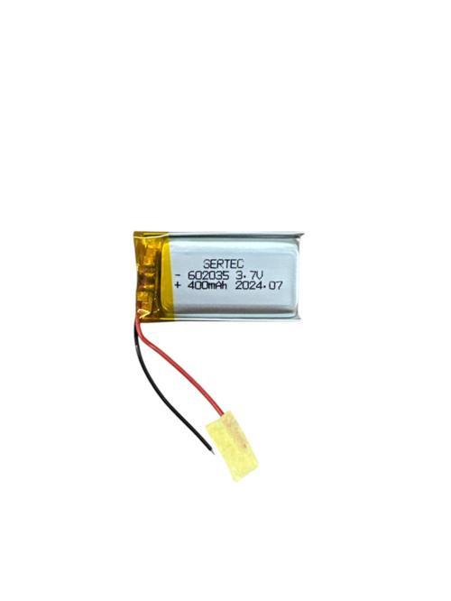 602035 3.7V 400mAh Li-Polymer Pil (Devreli/1.5A)
