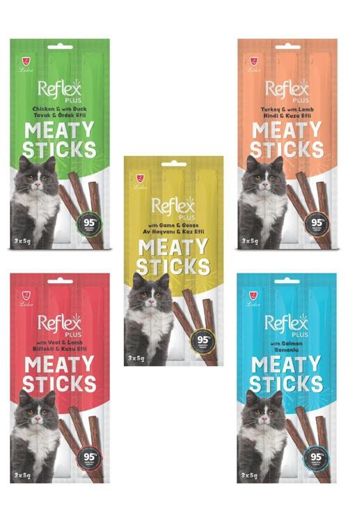 Meaty Sticks Karışık Kedi Ödül Maması Seti 3x5gr 5'li Paket