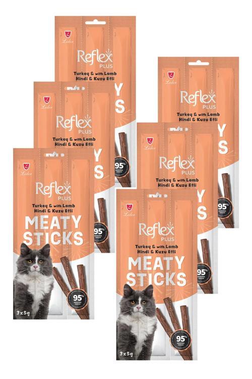 Meaty Sticks Hindi ve Kuzu Etli Kedi Ödül Çubuğu 3x5gr Altılı Paket