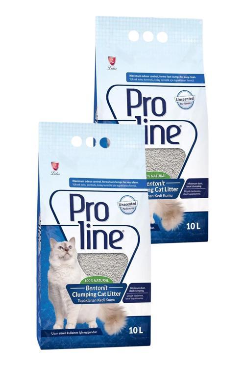 Doğal Topaklanan Bentonit Kokusuz Kedi Kumu 10 Lt İkili Paket