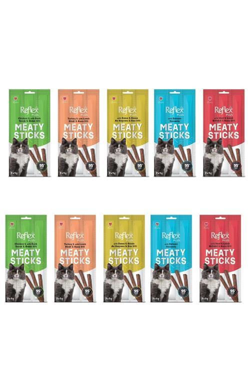 Meaty Sticks Karışık Kedi Ödül Maması Seti 3x5gr 10'lu Paket