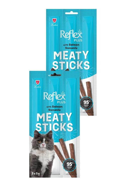 Meaty Sticks Somonlu Kedi Ödül Çubuğu 3x5gr İkili Paket