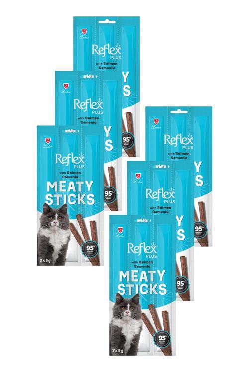 Meaty Sticks Somonlu Kedi Ödül Çubuğu 3x5gr Altılı Paket