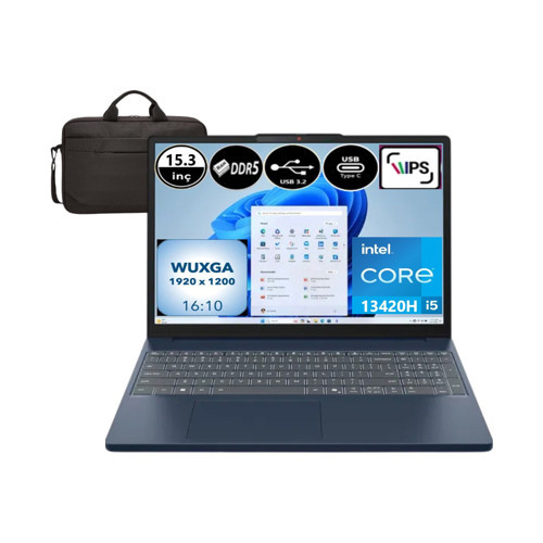 Ideapad Slim 3 15IRH10 83K10062TR-EP3 Intel Core I5-13420H 24 GB Ram 256 GB SSD Wuxga 15.3" IPS 300NITS Windows 1