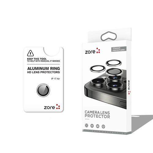 Apple iPhone 17 Air Zore CL-12 Premium Safir Parmak İzi Bırakmayan Anti-Reflective Kamera Lens Koruy
