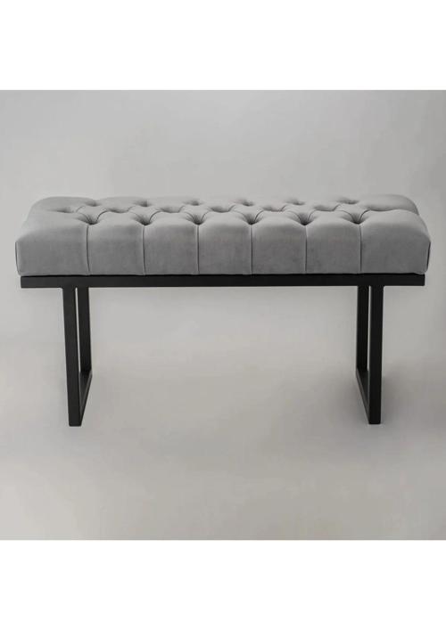  Didim Modern Döşemeli Metal Ayaklı Bench: