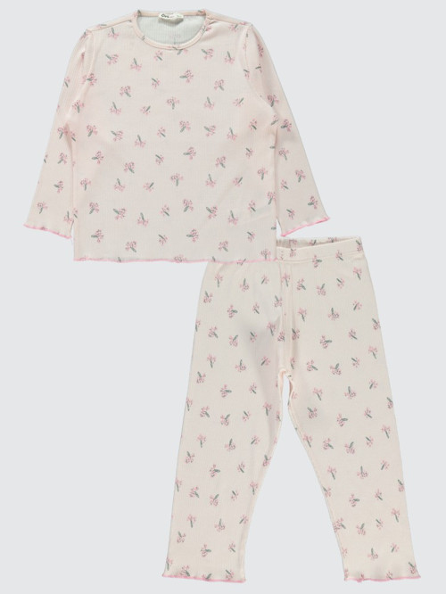 Çiçek Empirme 6-9 Yaş Pijama Takımı - Pembe8-9 Yaş