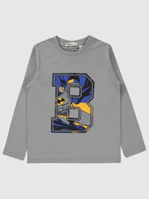 Baskılı 6-9 Yaş Sweatshirt - Gri9-10 Yaş