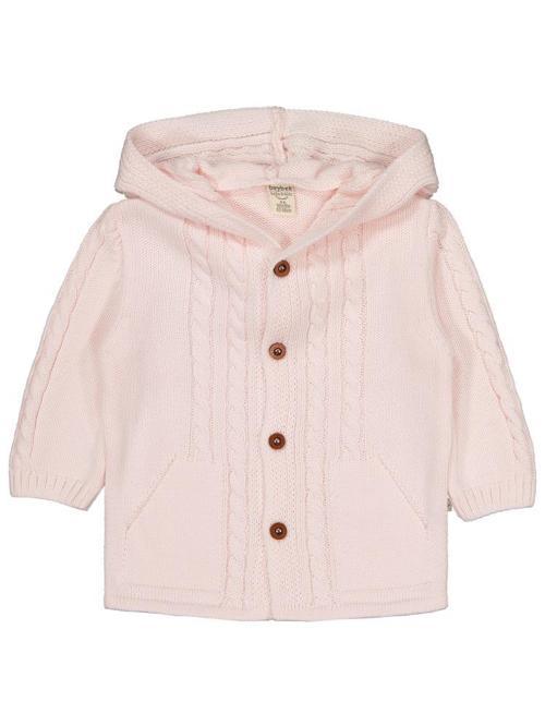 Kapşonlu Cepli 3-12 Ay Hırka - Pembe3-6 Ay