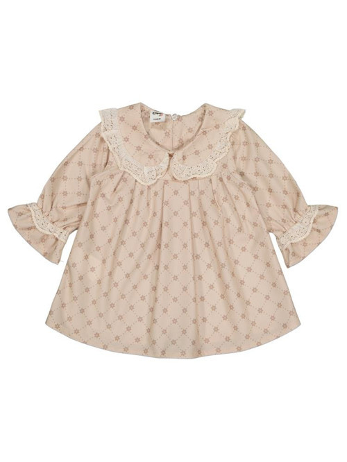 750 Civil Baby Bebe Yaka 6-18 Ay Elbise - Bej18-24 Ay