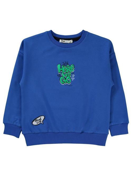 Here Baskılı 10-13 Yaş Sweatshirt - Mavi12-13 Yaş