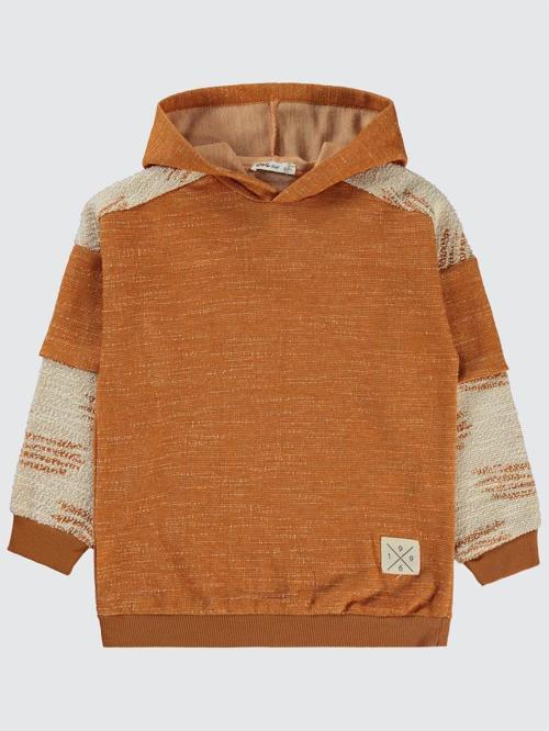 1996 Armalı Kapşonlu 6-9 Yaş Sweatshirt - Hardal7-8 Yaş