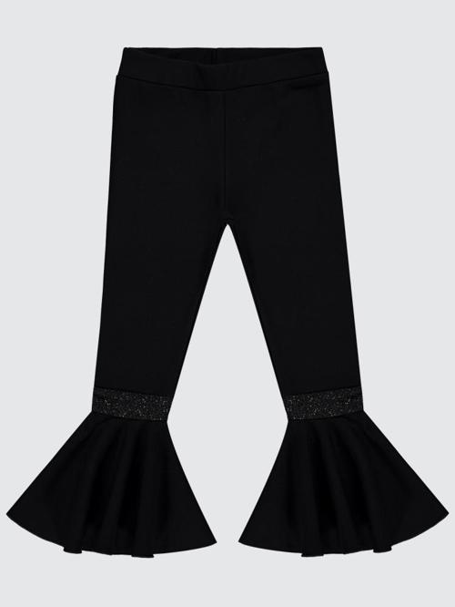 İspanyol Paça 10-13 Yaş Tayt - Siyah12-13 Yaş