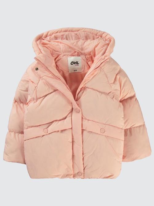 Over Size 6-9 Yaş Mont - Pudra7-8 Yaş