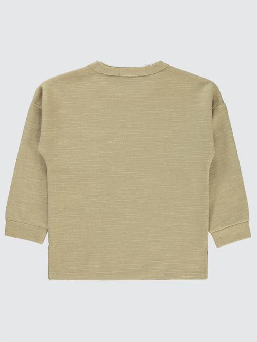 Düz Cepli 6-9 Yaş Sweatshirt - Ekru8-9 Yaş