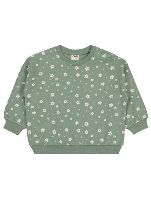 Mini Papatya Empirme 6-18 Ay Sweatshirt - Yeşil12-18 Ay