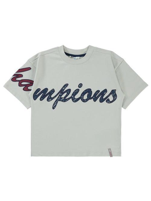 Champıons Baskılı 10-13 Yaş Tişört - Lacivert11-12 Yaş