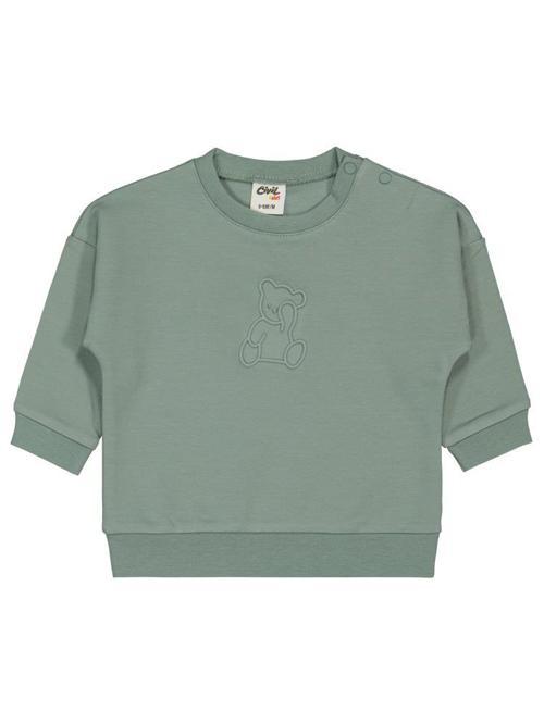 Teddy Baskılı 6-18 Ay Sweatshirt - Yeşil6-9 Ay