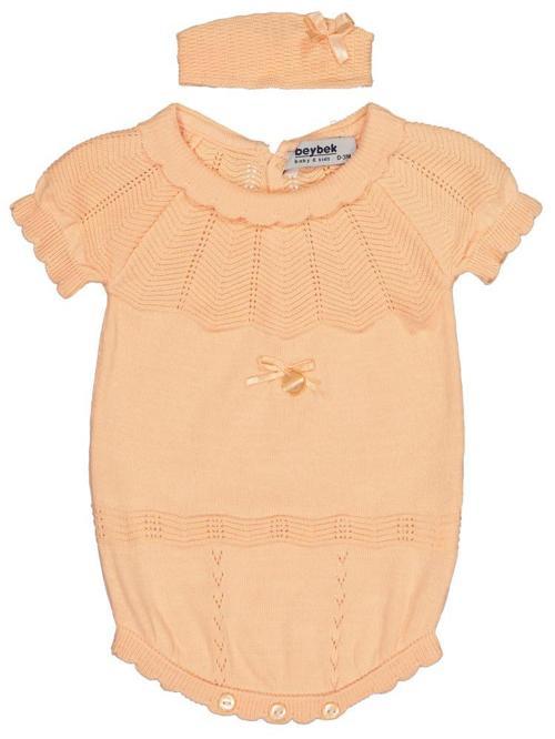 Triko 1-6 Ay Çıtçıtlı Badi - Pembe6-9 Ay