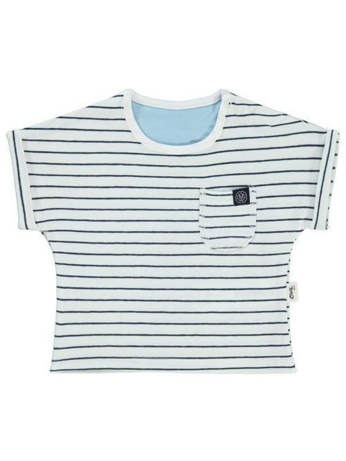 Çizgi Empirme 6-18 Ay Tişört - Beyaz6-9 Ay