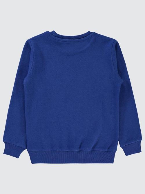 96 Nakışlı 10-13 Yaş Sweatshirt - Mavi11-12 Yaş